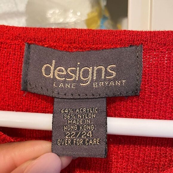 Designs Lane Bryant Sweater Bundle Womens 22/24 VNeck Short Sleeve Acrylic Tunic - Picture 7 of 7